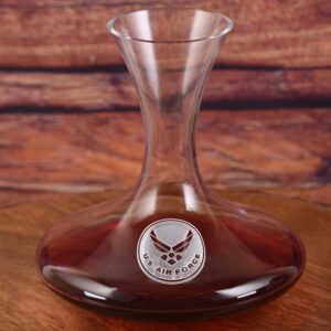 Loniqs Air Force Wine Decanter – Custom Engraved Military Gift