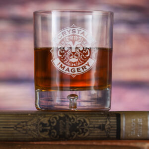 Loniqs Custom Logo Laser Etched Rocks Glass – Bubble Base Tumbler