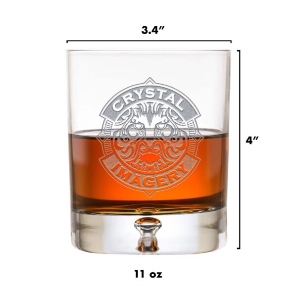 Loniqs Custom Logo Laser Etched Rocks Glass – Bubble Base Tumbler - Image 2