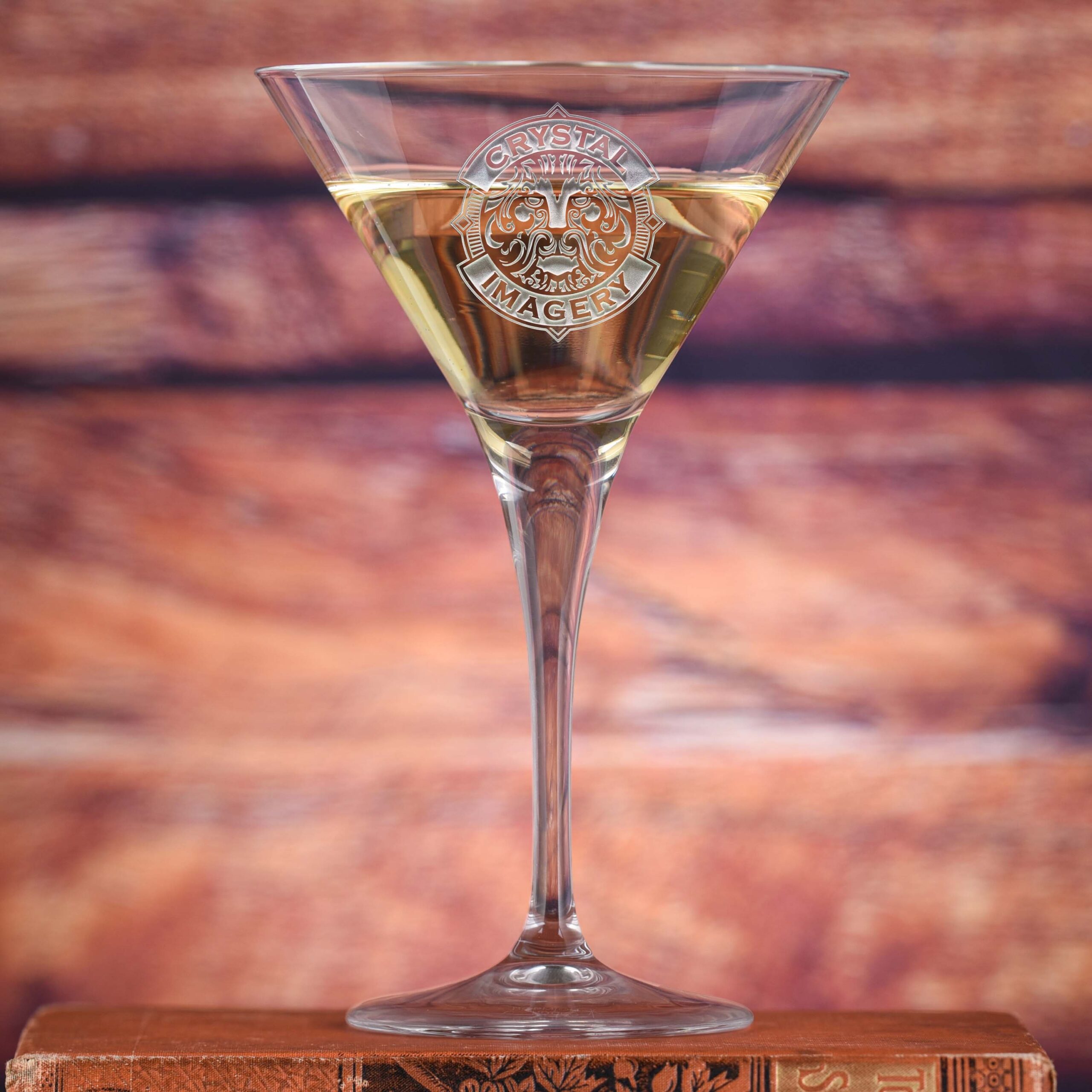 Loniqs Custom Logo Engraved Crystal Martini Glass – Promotional Barware