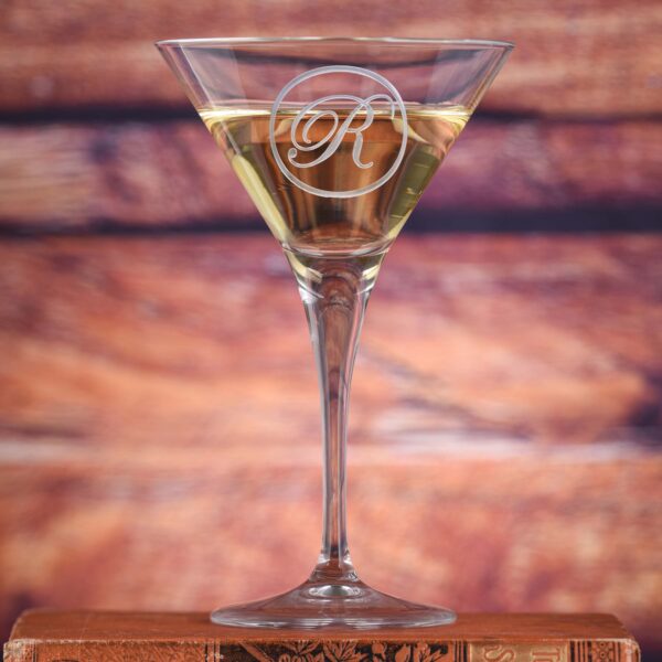 Loniqs Etched Crystal Martini Glass – Elegant Cosmopolitan Cocktail Glass