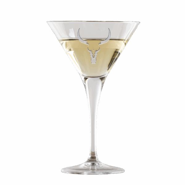 Loniqs Longhorn Crystal Martini Glass – Custom Engraved Wholesale Barware