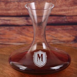 Loniqs Personalized Crystal Wine Decanter – Custom Engraved Glassware