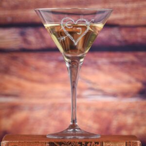 Loniqs Personalized Crystal Martini Glass – Valentine’s Day Gift