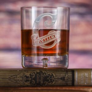 Loniqs Personalized Engraved Crystal Whiskey Glass – Scotch & Bourbon Tumbler