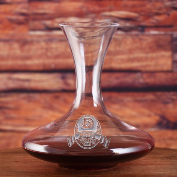 Loniqs Personalized Wine Decanter – Custom Etched Glass - Image 2
