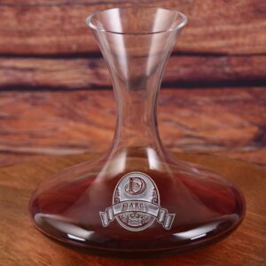Loniqs Personalized Wine Decanter – Custom Etched Glass